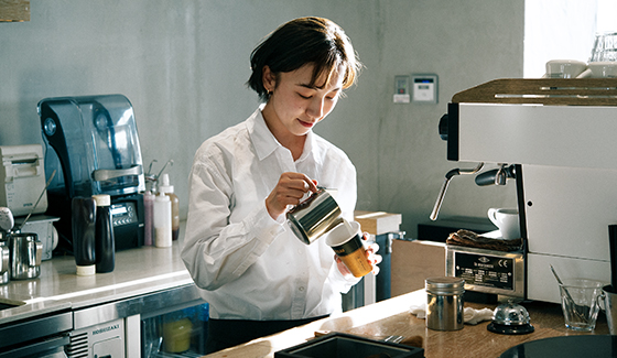 バリスタ兼店長 溝口美里（みぞぐちみさと）さん