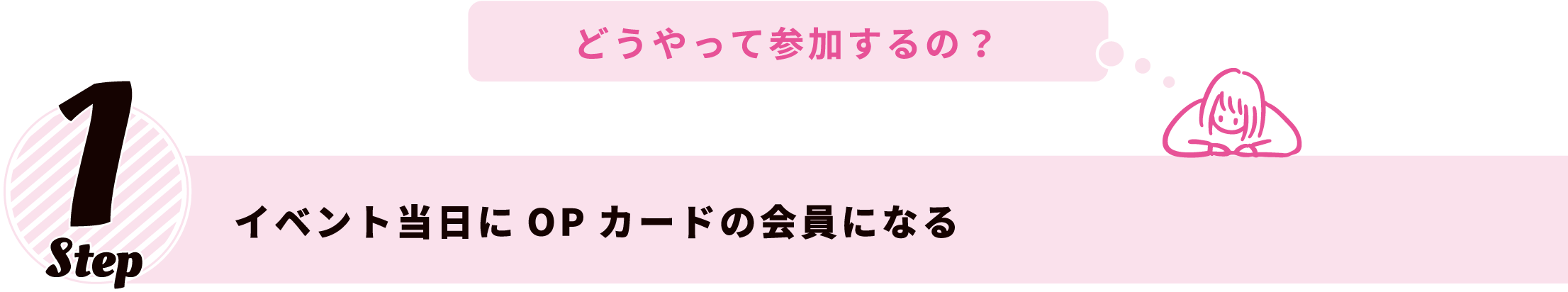 イベント当日にOPカードの会員になる