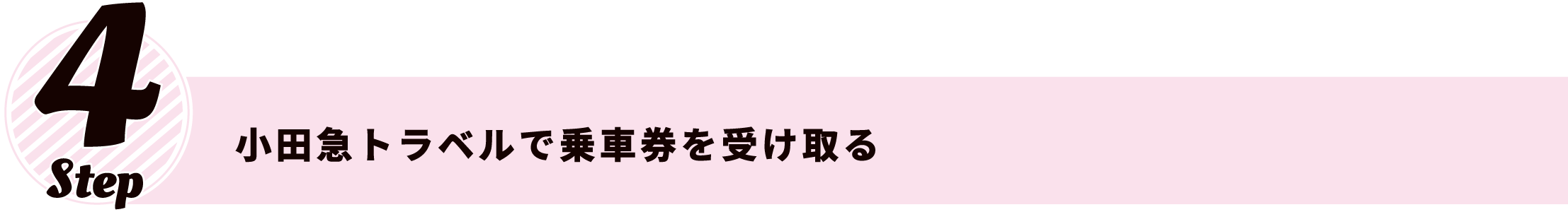 小田急トラベルで乗車券を受け取る